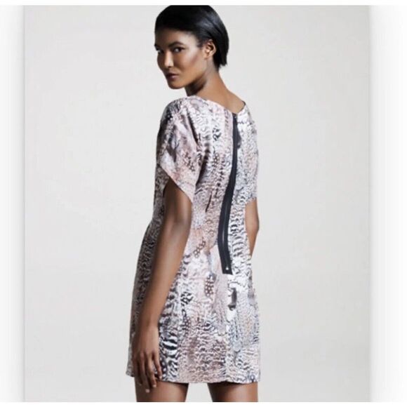 Rag and Bone 100% Silk Dalmeny Feather Print Dress Size 6 - Picture 13 of 13